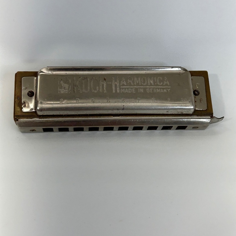 Vintage Koch Harmonica Chromatic 10 Hole Key of C Made in Germany Mouth Organ